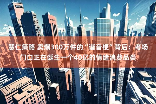 慧仁策略 卖爆300万件的“谐音梗”背后:考场门口正在诞生一个40亿的情绪消费品类